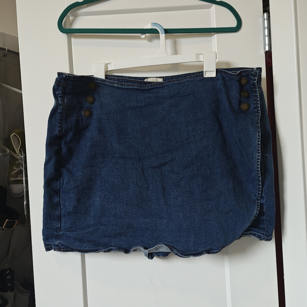 Modcloth Denim Skort 2x
